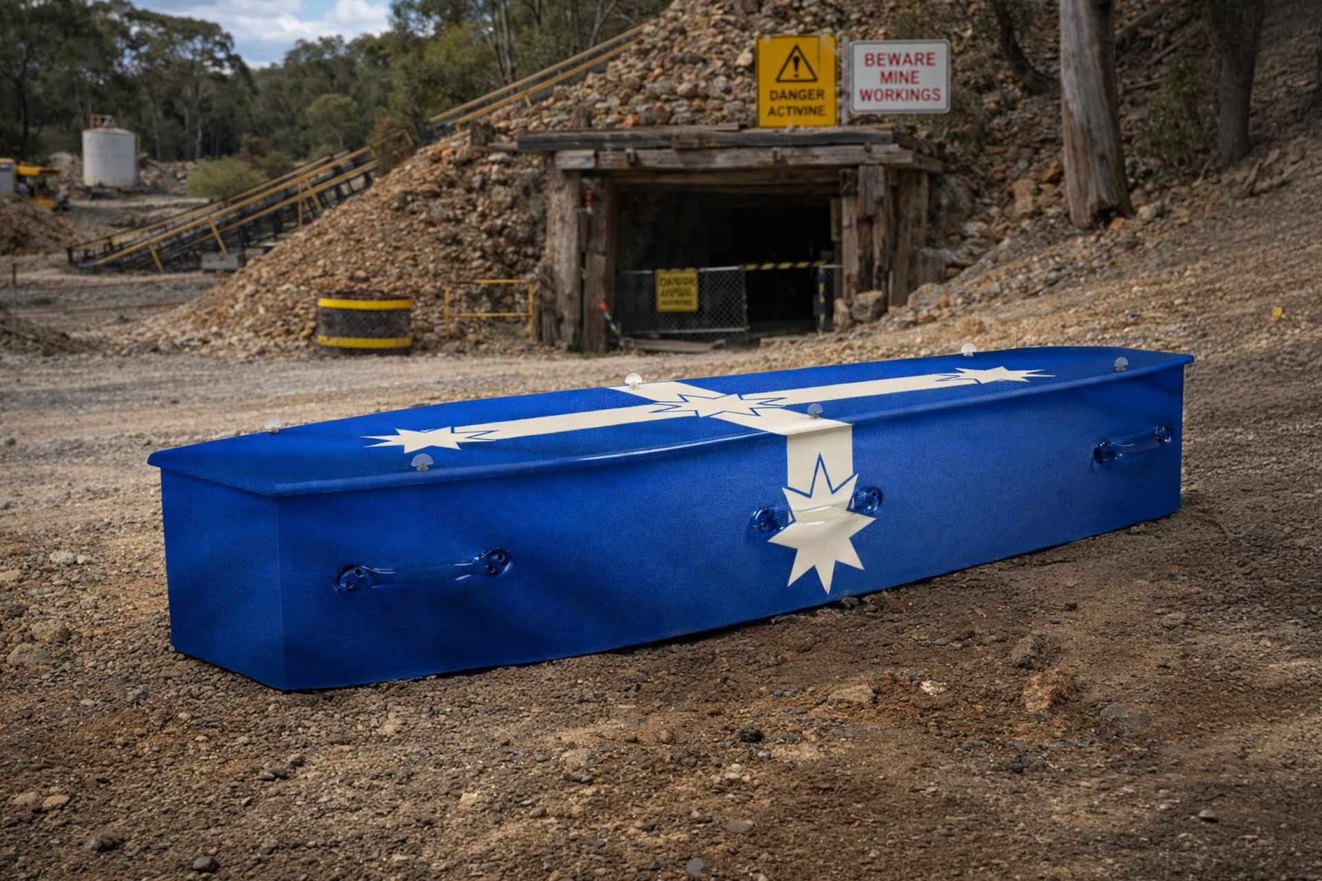 Flags coffin designs