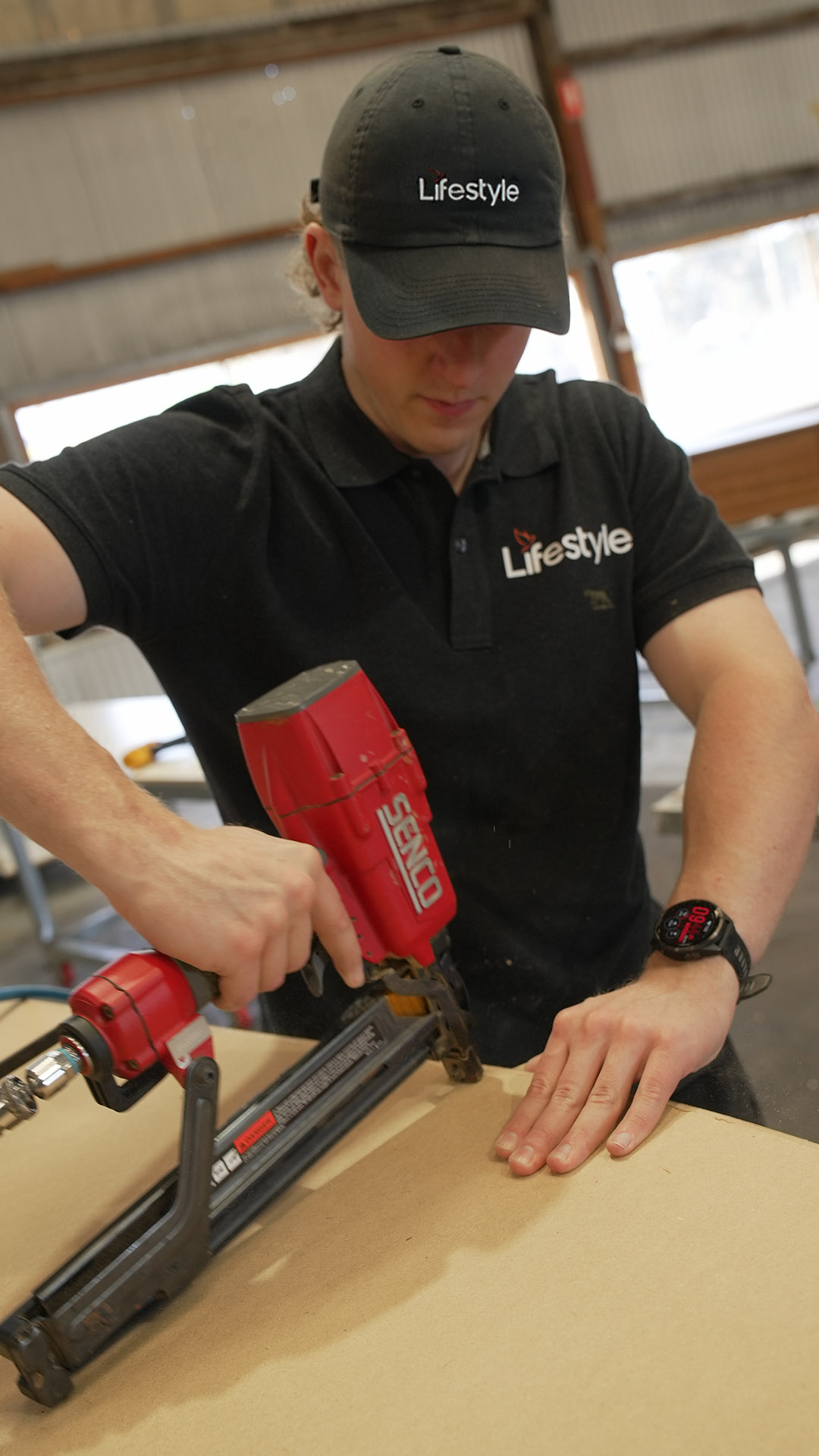 Luke assembling another Lifestyle Coffin